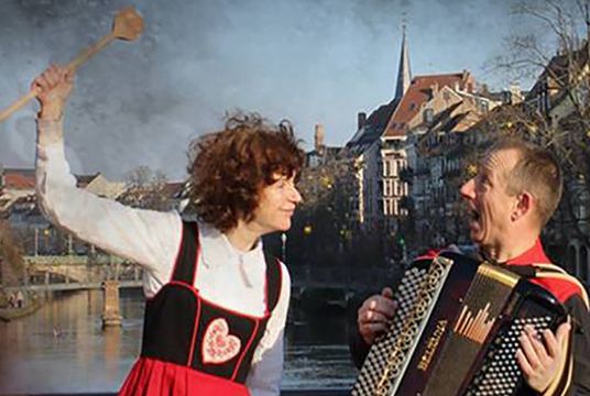 Concert humoristique Sürkrüt Power en Alsacien (Sylvie Werdaa et Lidl Richard)
